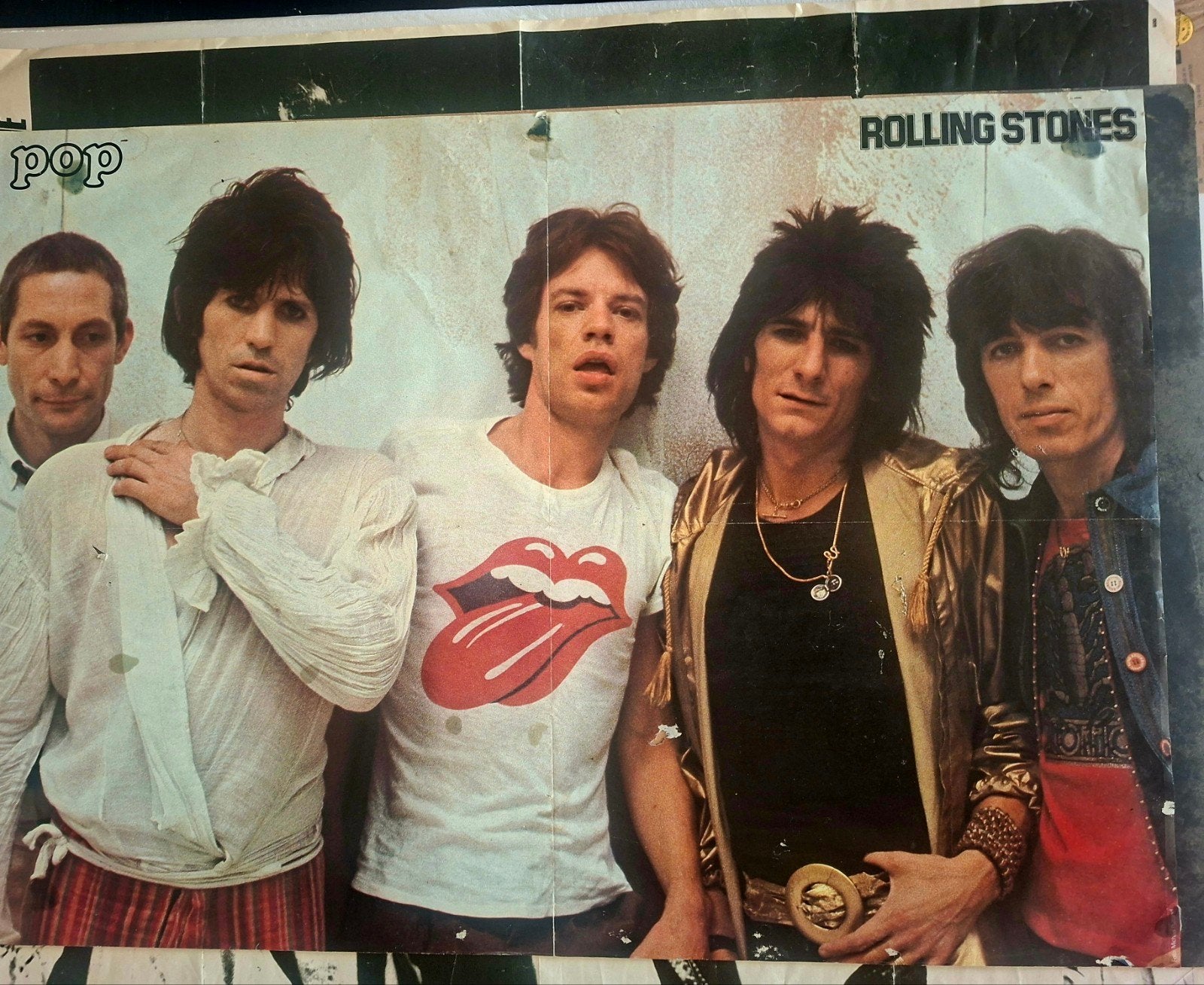 Vintage Rolling Stones Pop Poster, Verzamelen, Ophalen of Verzenden