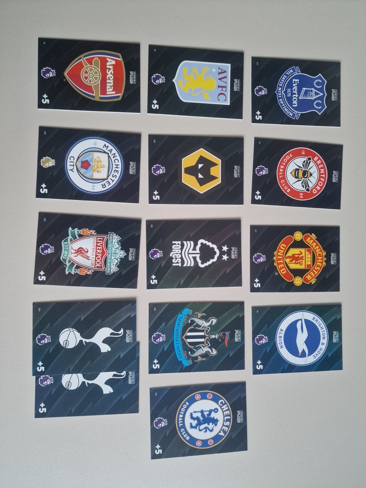 Panini Plus Premier League Club Logo Kaarten - Diverse Clubs, Ophalen, Zo goed als nieuw, Buitenlandse clubs, Spelerskaart