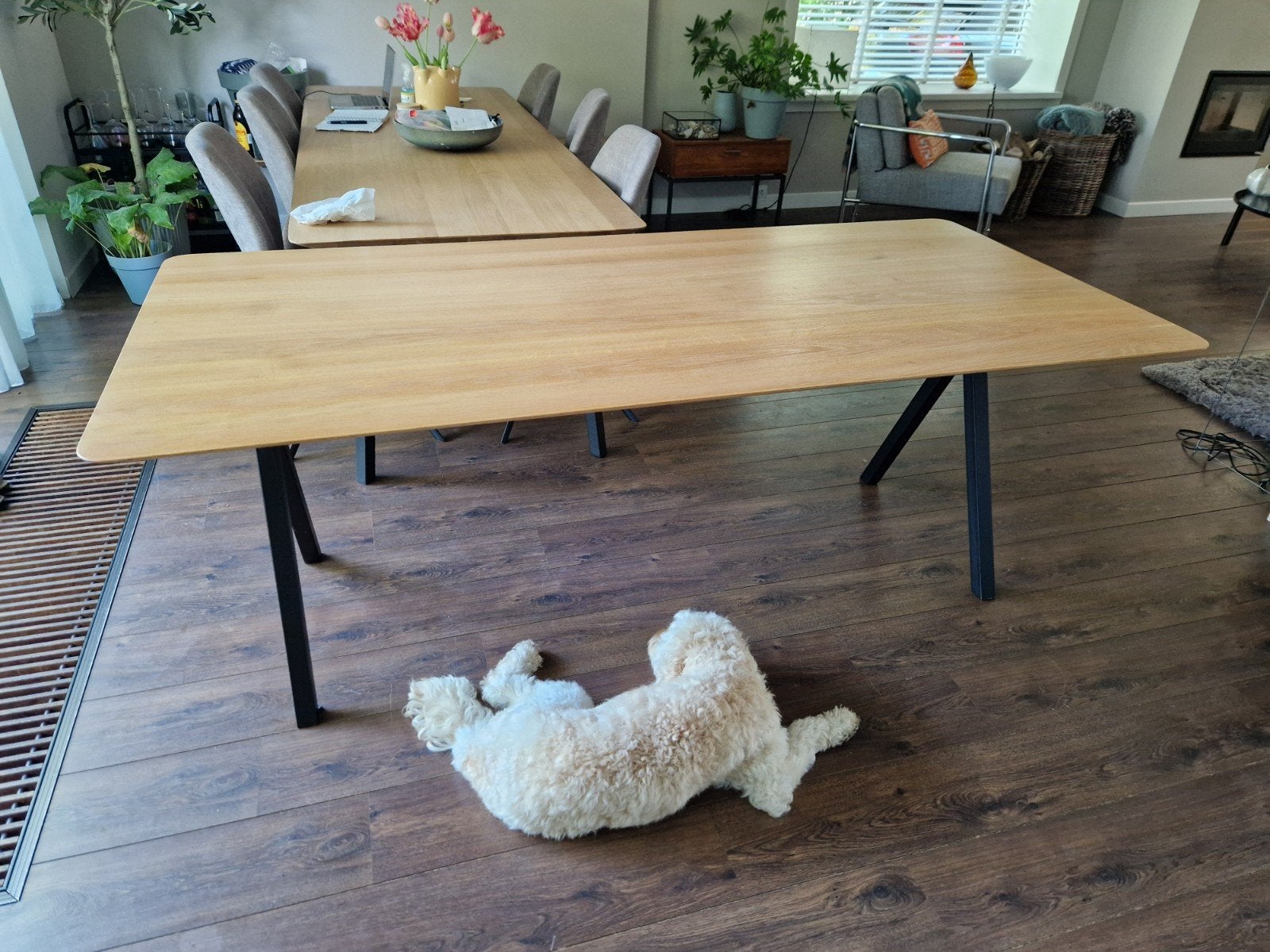 Studio Henk eettafel - 200 x 90, Modern, Scandinavisch, Industrieel, 200 cm of meer, Vijf personen of meer, Eikenhout