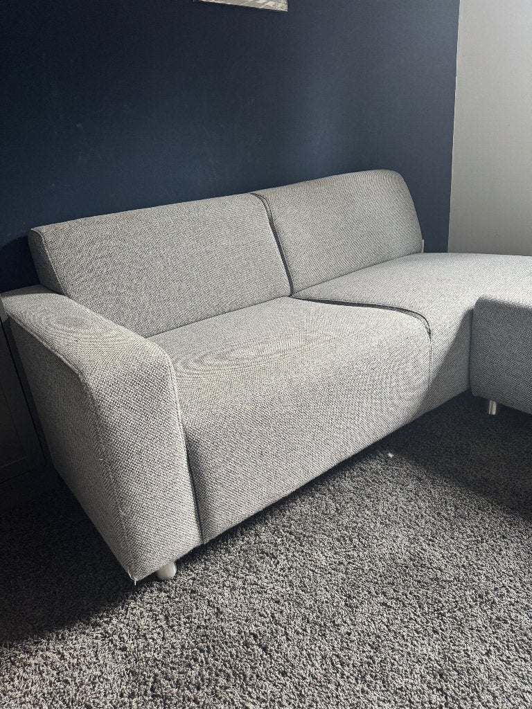 Bank met losse poef, Ophalen, Gebruikt, 150 tot 200 cm, Tweepersoons