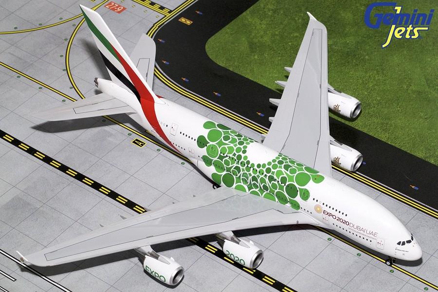 GEZOCHT: G2UAE774 Emirates A380 Expo 2020 Groen A6-EEW, Ophalen of Verzenden, Zo goed als nieuw, Schaalmodel