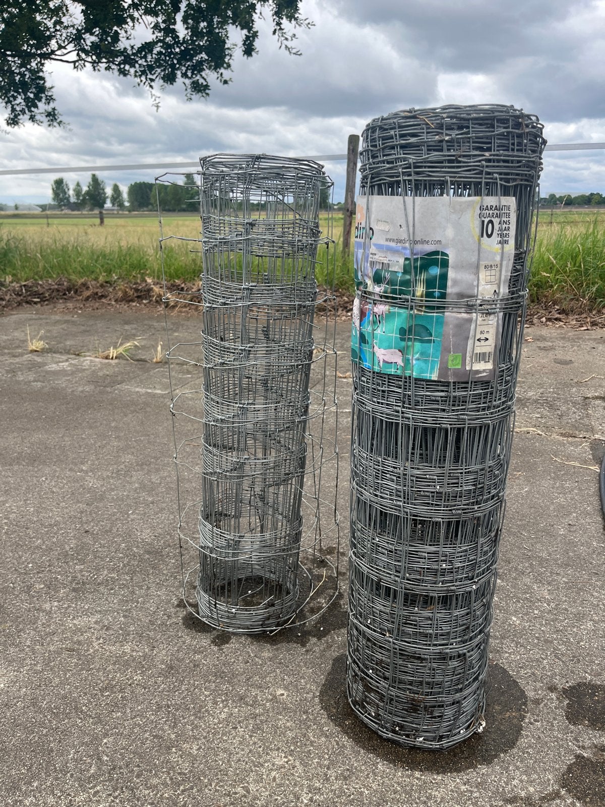 Gaas 80 cm hoog, 50 meter rol + ca. 10 m, Tuin en Terras, Ophalen, Nieuw, IJzer, Gaashekwerk