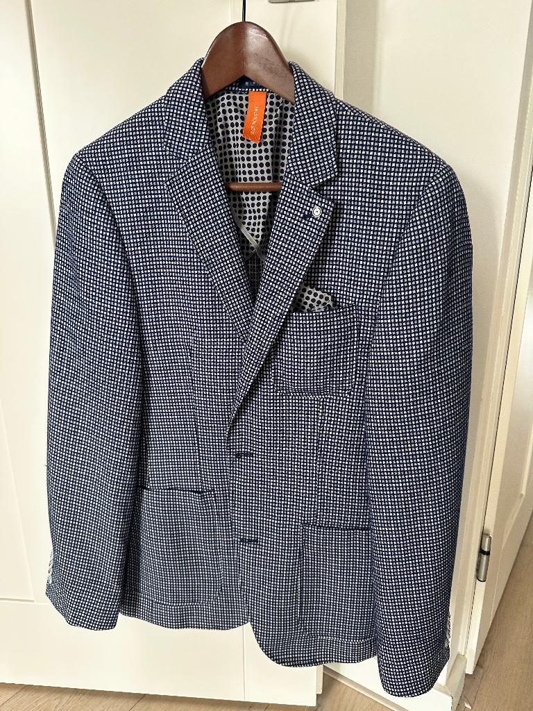 Mooi Blue Industry jasje in blauw/wit kleurencombinatie, Kleding | Heren, Kostuums en Colberts, Blue Industry, Blauw, Ophalen of Verzenden