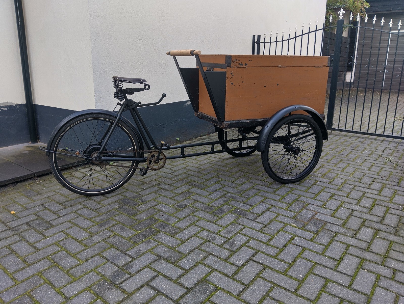 Unieke Gereviseerde Vooroorlog aanse Bakfiets -, Fietsen en Brommers, Ophalen of Verzenden, Gebruikt, Trommelrem, Goederen