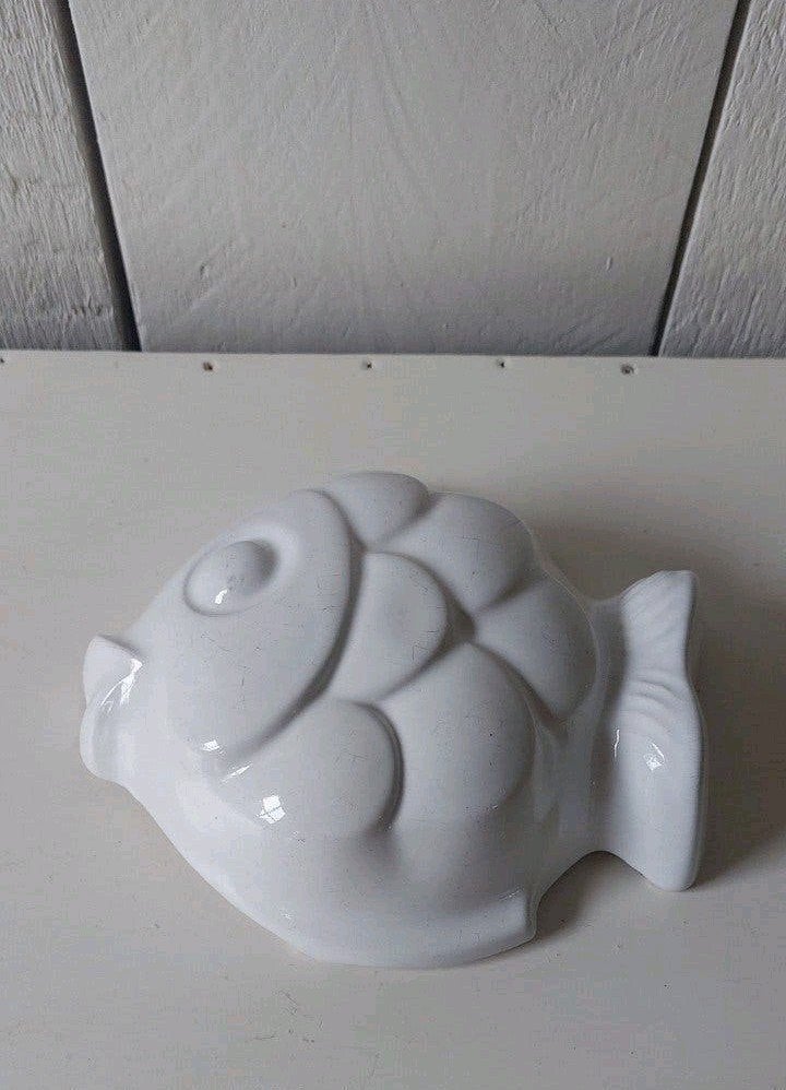 witte puddingvorm vis Vis vorm voor pudding etc, Ophalen of Verzenden