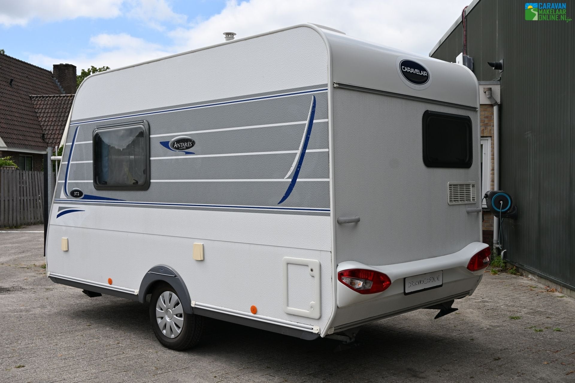 Caravelair Antarès Luxe 372 Enkele bedden|Luifel|Fietsdrage, Standaardzit, Tot en met 2, 750 - 1000 kg, 4 tot 5 meter