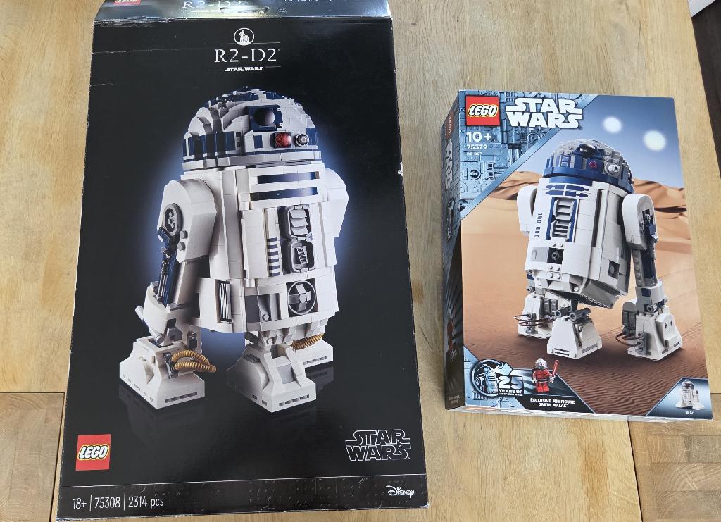 R2D2 Lego 75308 + Lego 75379, Star Wars, Compleet, Lego, Nieuw