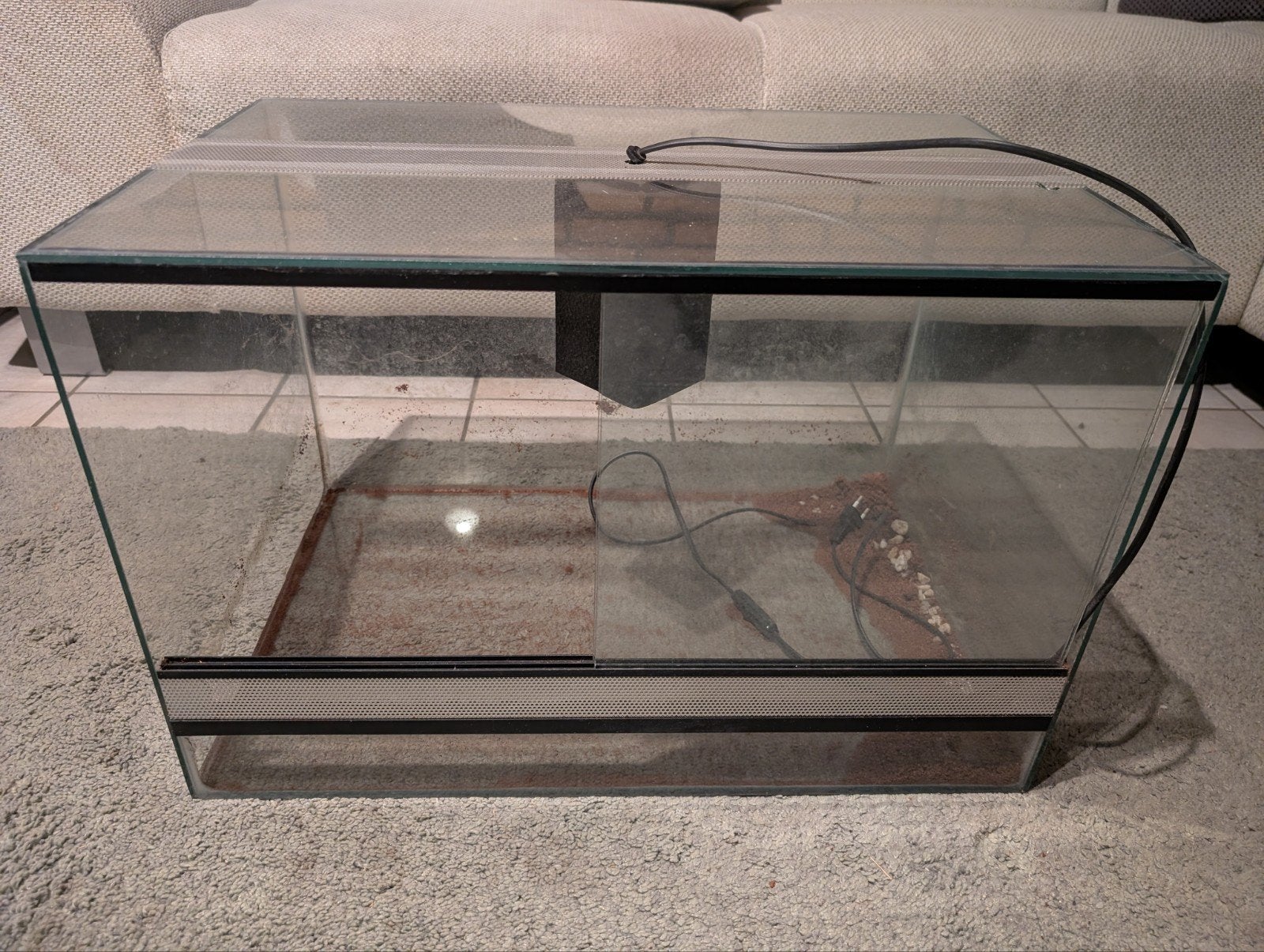 Terrarium 60x40x40 incl kurk achterwand, Dieren en Toebehoren, Reptielen en Amfibieën | Toebehoren, Ophalen, Zo goed als nieuw
