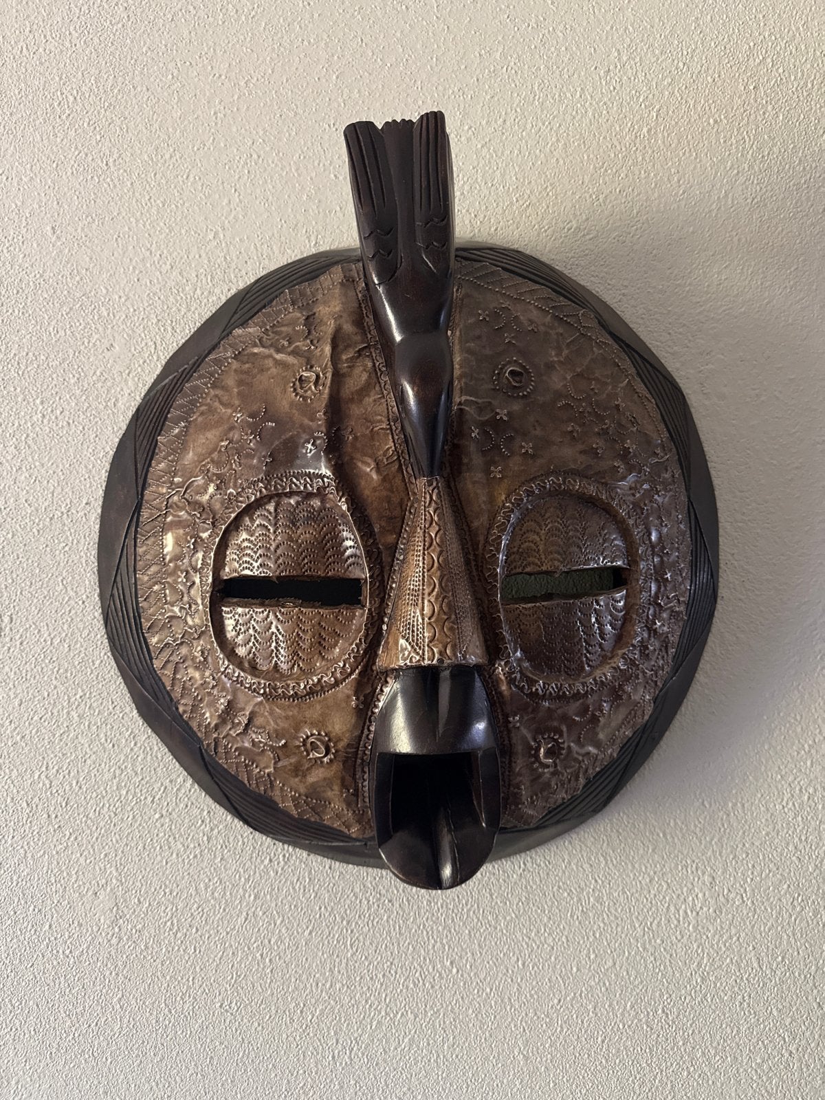 Origineel Keniaans masker - Handgesneden hout, Antiek en Kunst, Bruin, Afrika, Masker, Handgemaakt