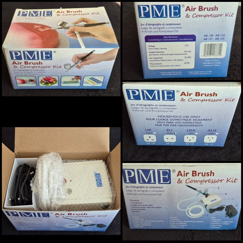 PME Airbrush & compressor kit, Ophalen of Verzenden, Zo goed als nieuw, Taarten of Cupcakes, Versiering