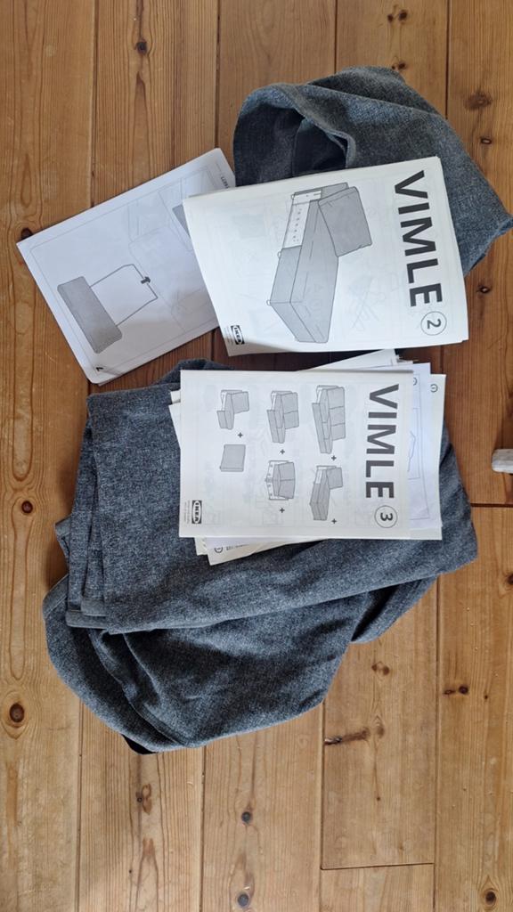 Ikea Vimle hoezen grijs, Ophalen of Verzenden, Zo goed als nieuw, Stof