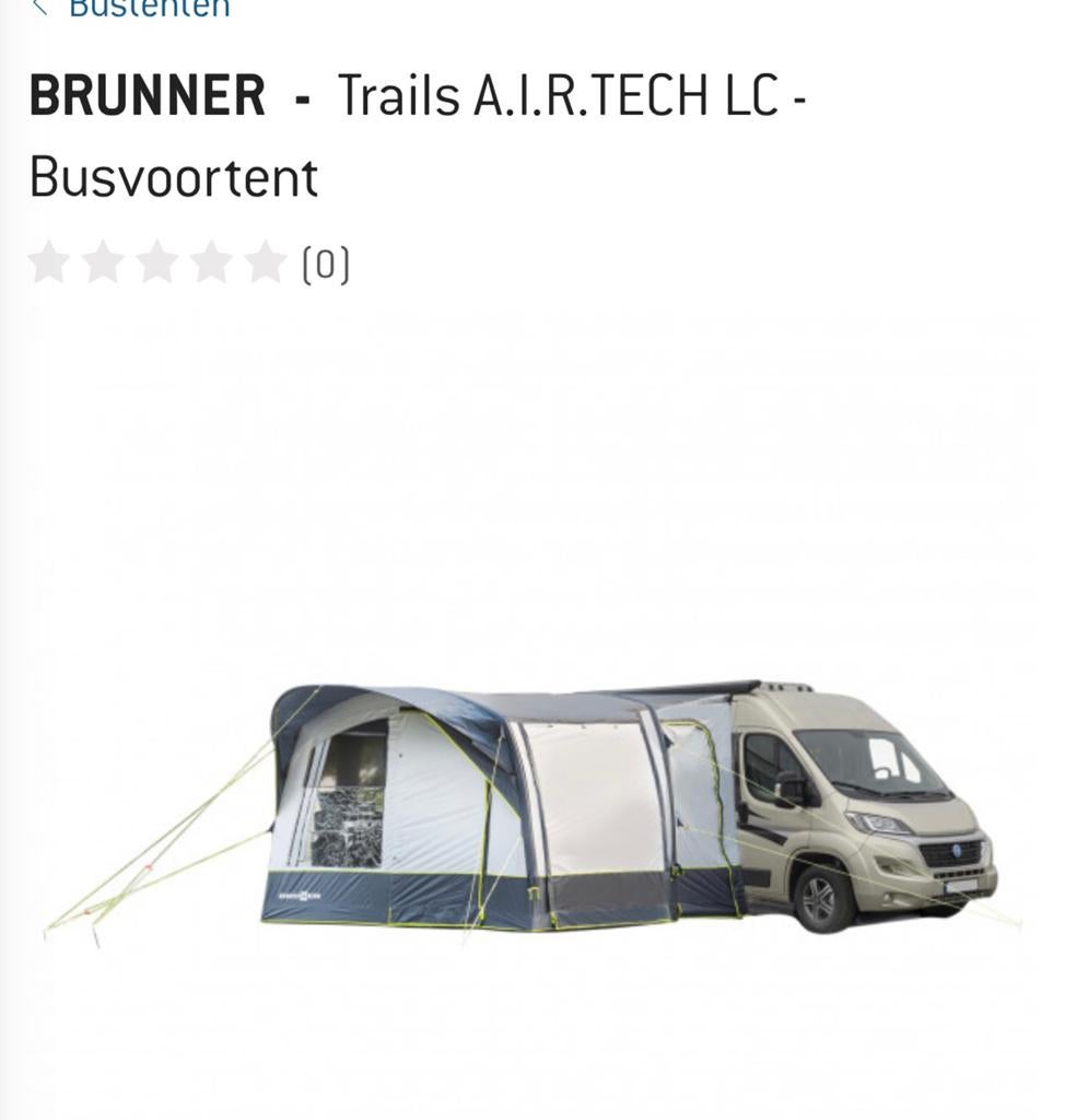Brunner trails hc airtech voortent bus, Caravans en Kamperen, Ophalen, Gebruikt, Tot en met 4