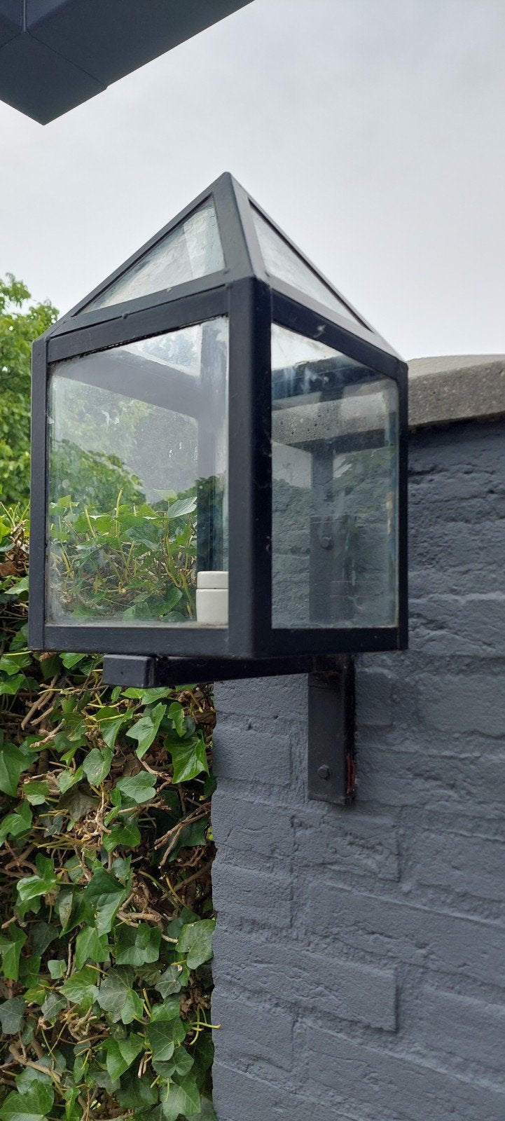 Buitenlamp Zwart Metaal Glas - Klassieke Stijl, Ophalen of Verzenden, Gebruikt, Klassiek