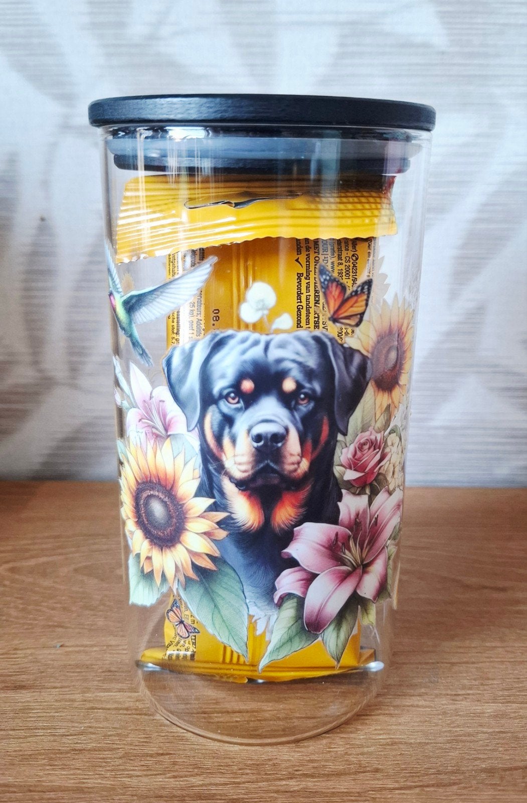 Rottweiler hondensnoepjes pot, Ophalen of Verzenden, Nieuw, Overige typen