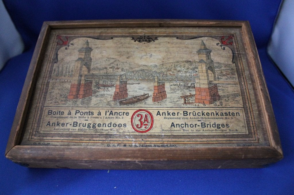 8 Kistjes ANKER Bouwdozen ~ Richter’s ANKER Steinbaukasten, Antiek en Kunst, Ophalen of Verzenden