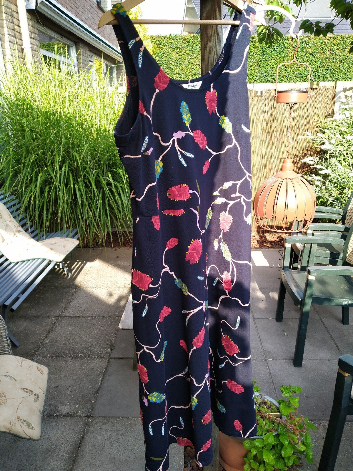jurkje seasalt, Kleding | Dames, Jurken, Zo goed als nieuw, Maat 42/44 (L), Blauw, Onder de knie, Ophalen of Verzenden