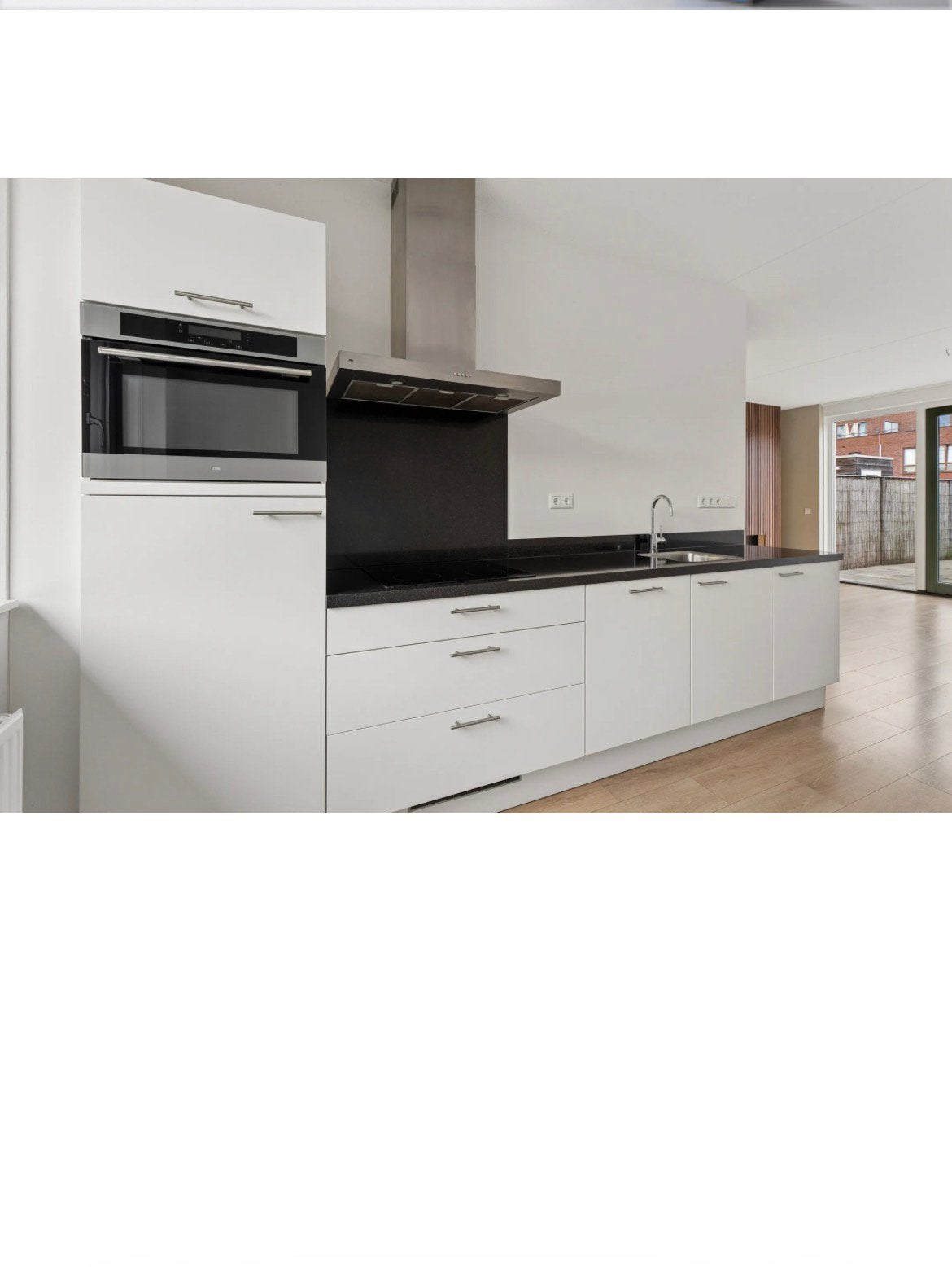 Bruynzeel keuken compleet met ETNA inbouwapparatuur (2018), Ophalen, Wit, Graniet of Steen, Enkelwandige keuken