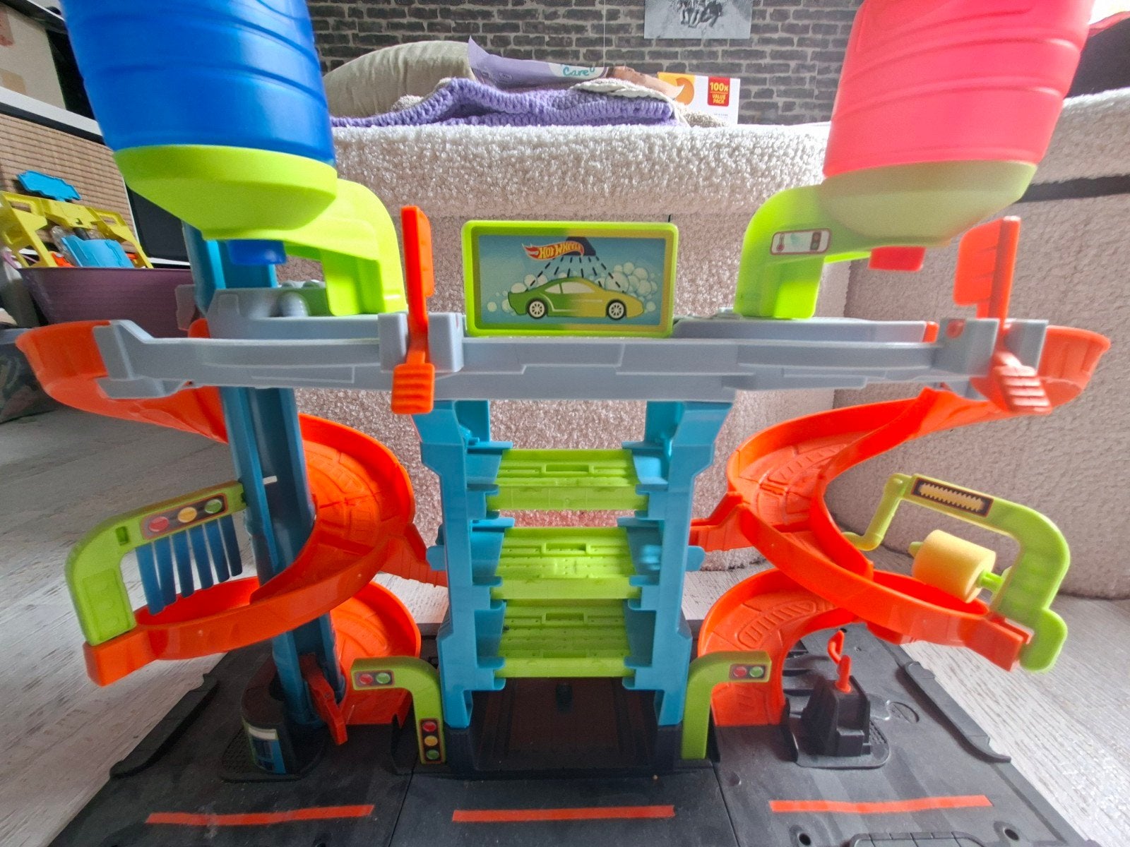Hot Wheels Mega Toren Carwash Speelset, Ophalen of Verzenden, Zo goed als nieuw
