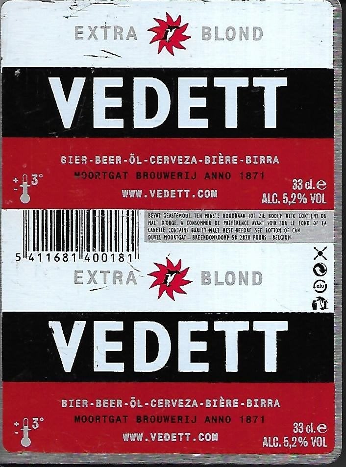 Vedett bierviltjeshouder (metaal), Ophalen of Verzenden, Gebruikt, Reclamebord, Plaat of Schild, Overige merken