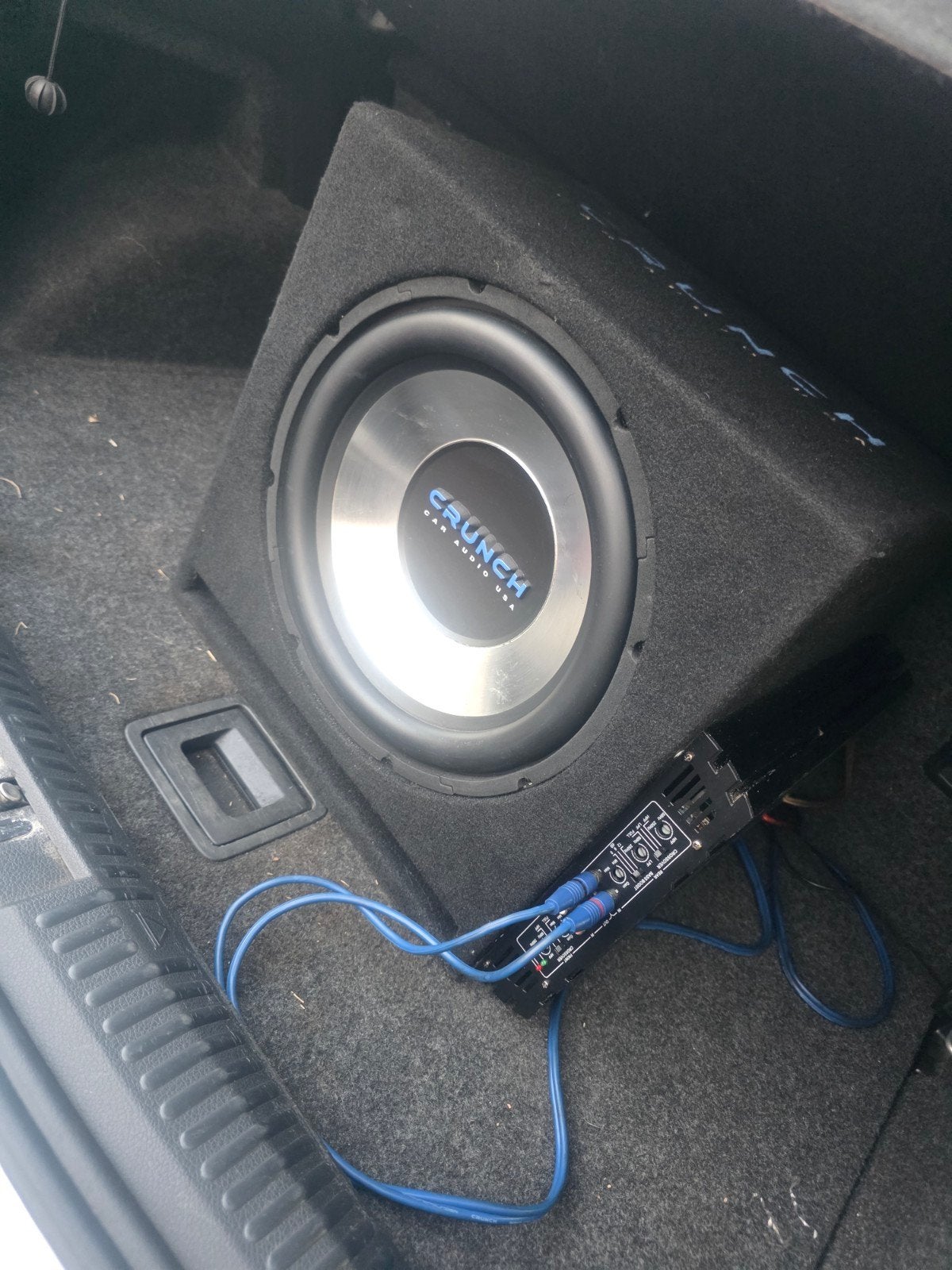 1000 WATT Crunch Subwoofer met versterker set 350 RMS, Auto diversen, Ophalen