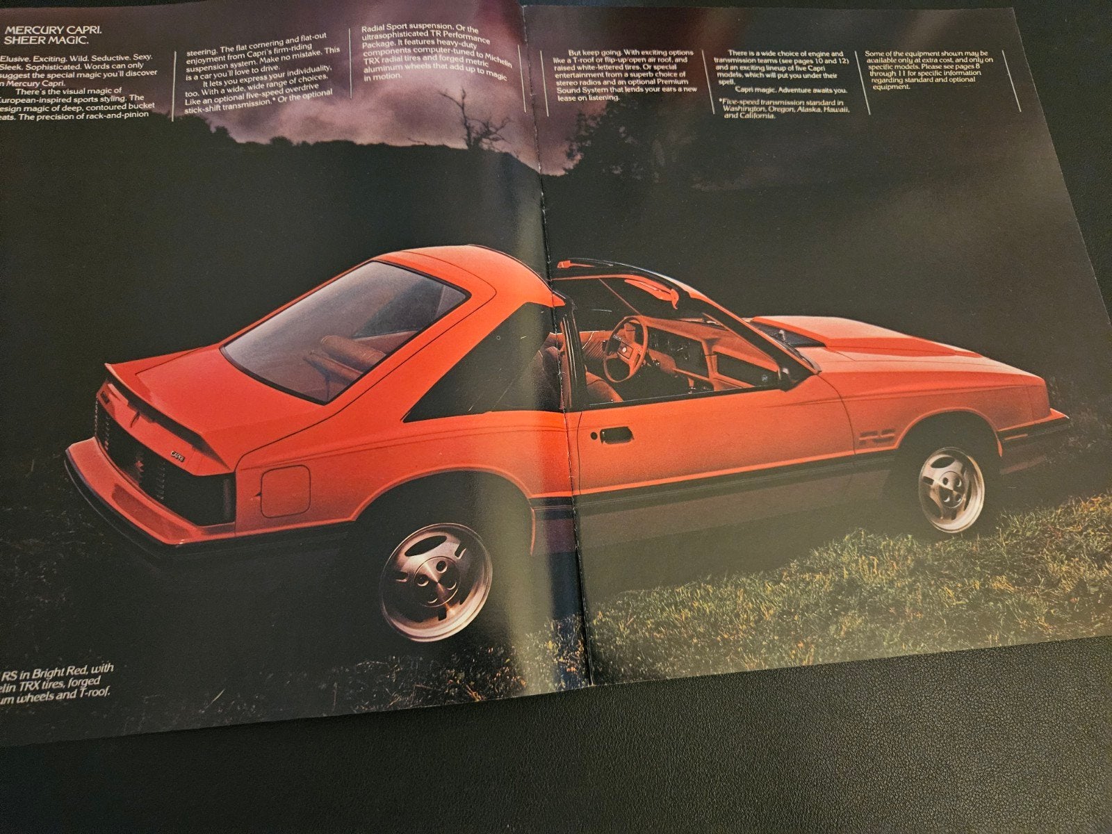 Brochure Mercury Capri 1982 USA, Ophalen of Verzenden, Zo goed als nieuw, Overige merken