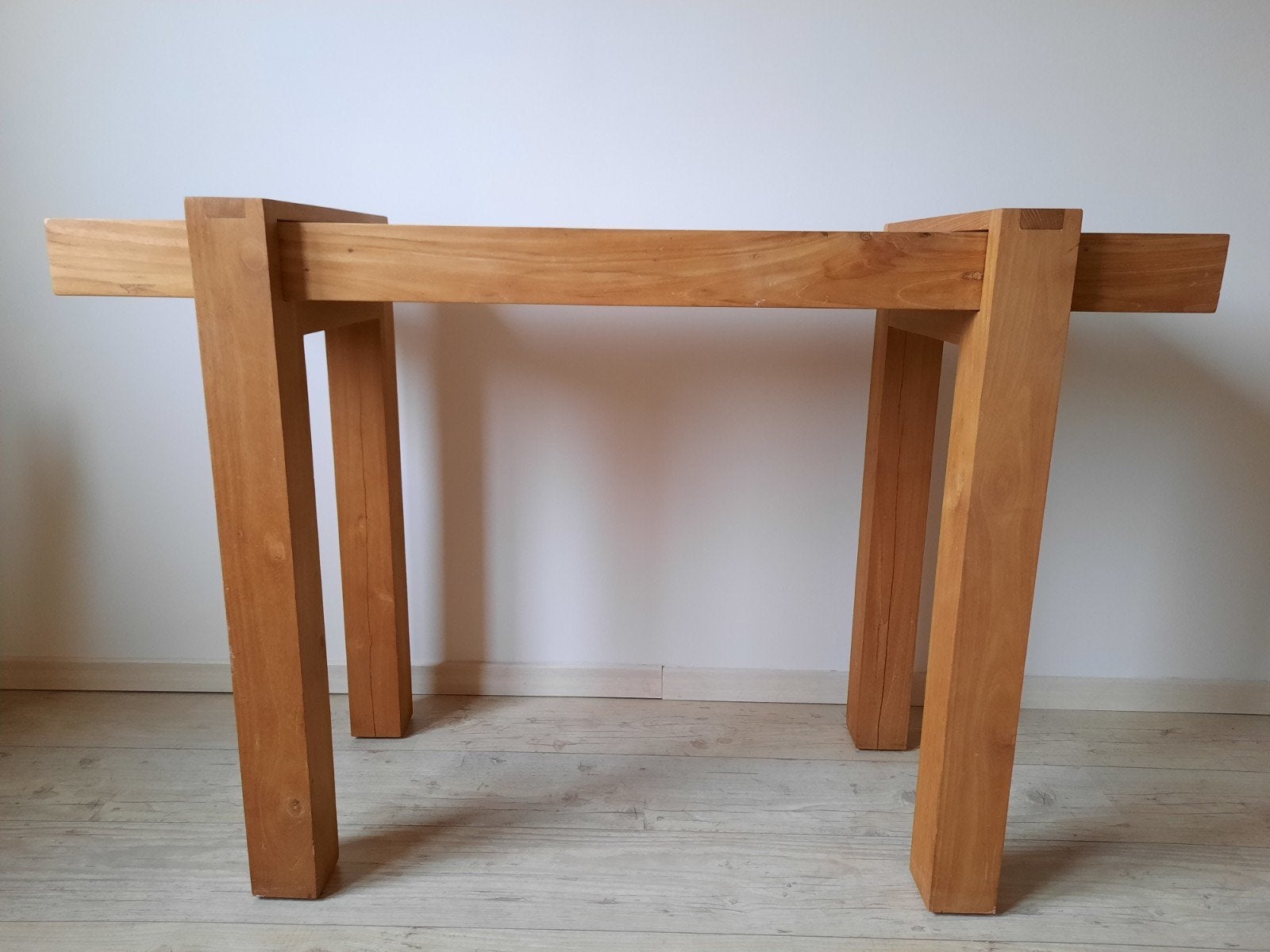 Massief houten tafel - 120x46x80 cm, Ophalen, Minder dan 50 cm, 100 tot 150 cm, Zo goed als nieuw
