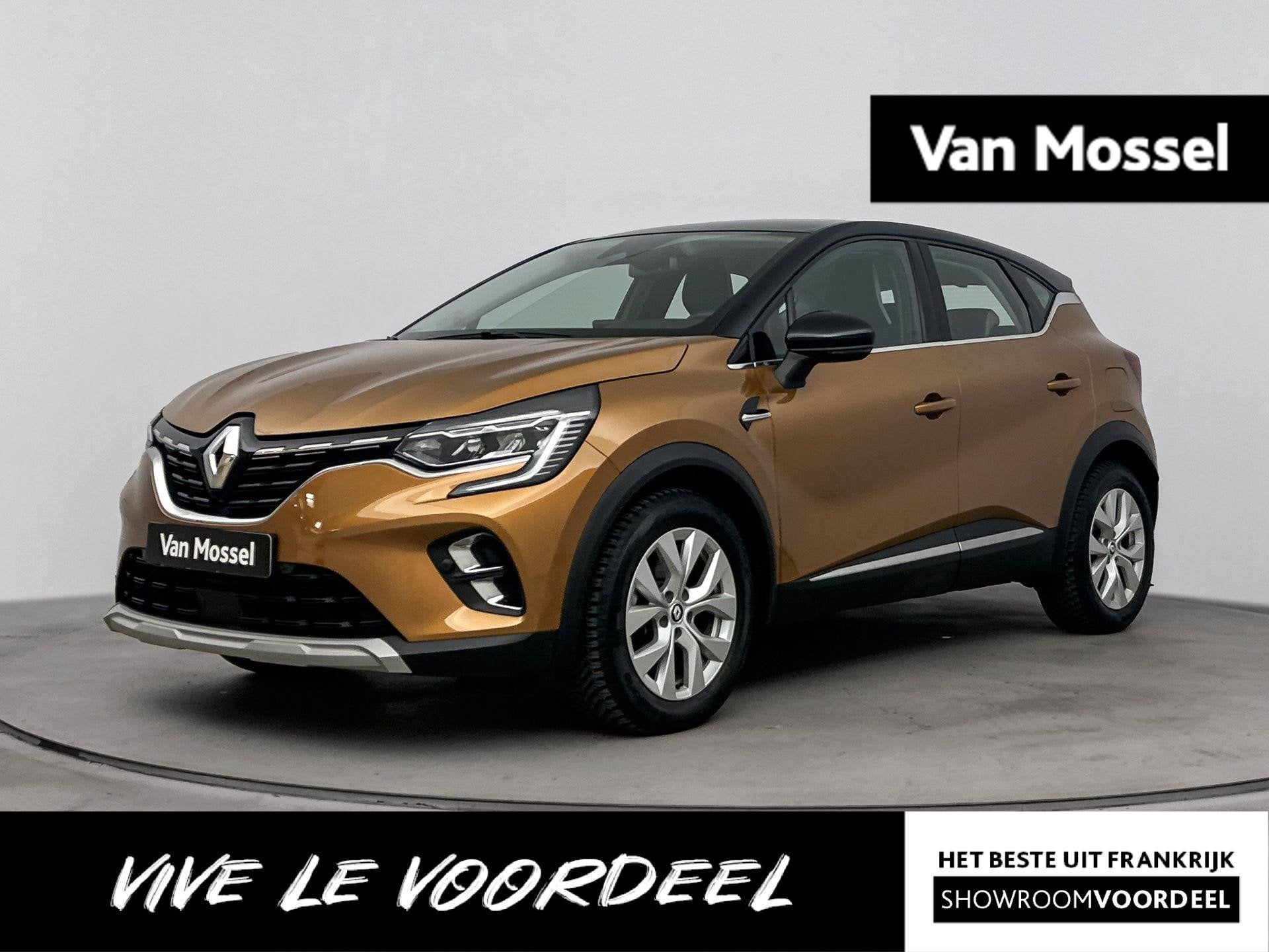 Renault Captur 1.6 E-Tech Plug-in Hybrid 160 Intens | Airco, Auto's, Dealer onderhouden, 77 km/l, Gebruikt, Leder en Stof