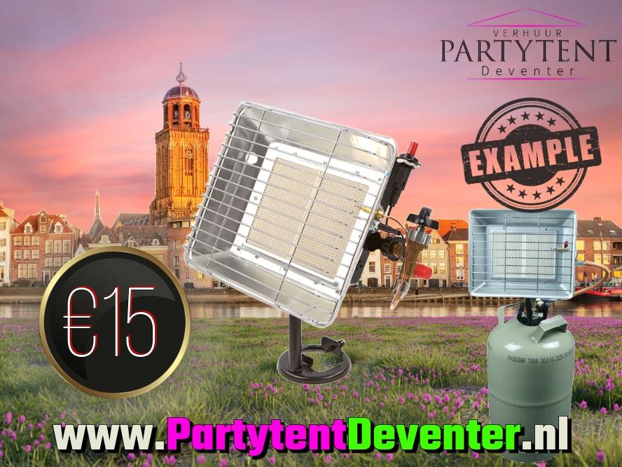 Feestje! Gasfles Heaters tehuur + evt Partytent etc, Ophalen, Nieuw, Overige