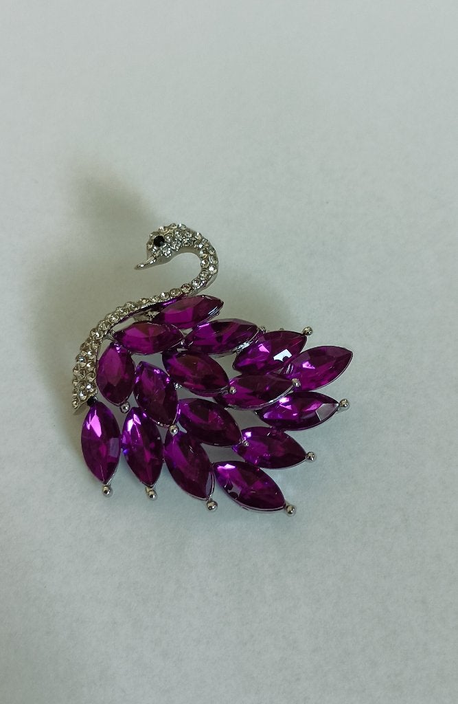 Zwaan broche, Overige materialen, 4 tot 7 cm, Overige kleuren, Nieuw