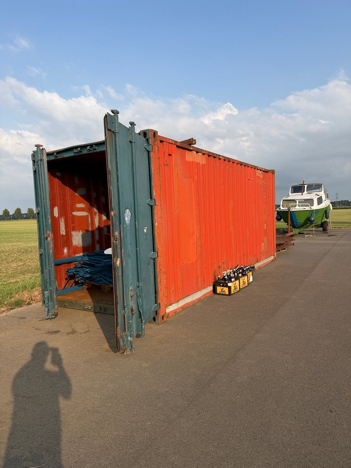 Gebruikte zeecontainer - 20ft opslagcontainer, Ophalen