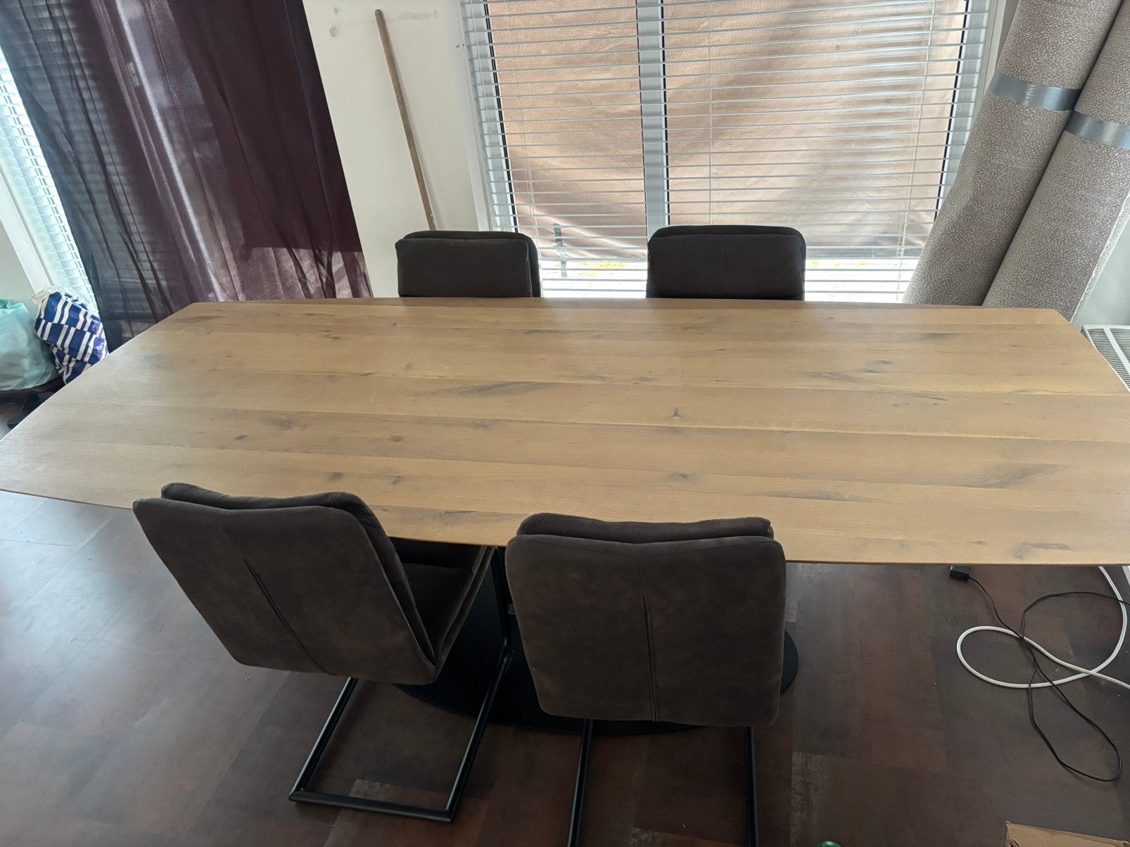 Massief eiken eetkamertafel 240 lang, Ophalen