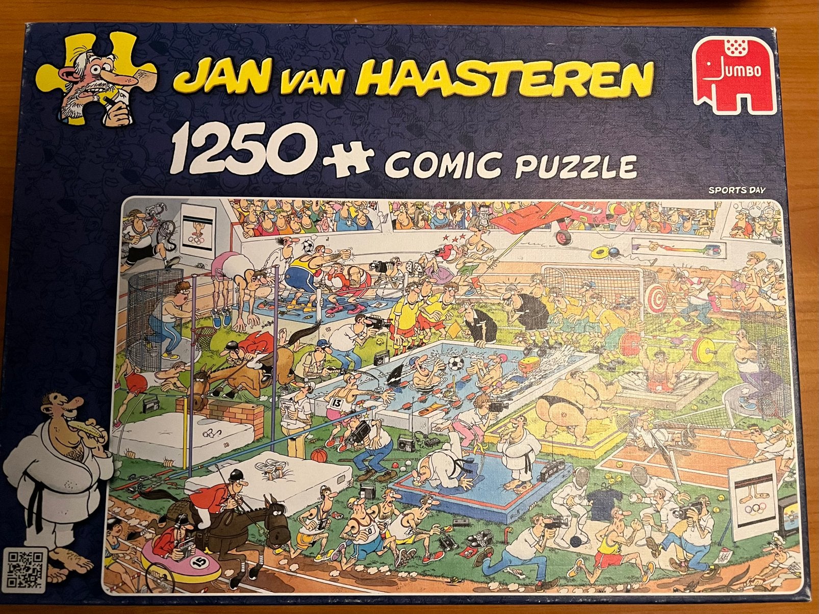 Jan van Haasteren puzzel 1250 stukjes-Sport dag, Hobby en Vrije tijd, Denksport en Puzzels, Ophalen, 500 t/m 1500 stukjes, Gebruikt