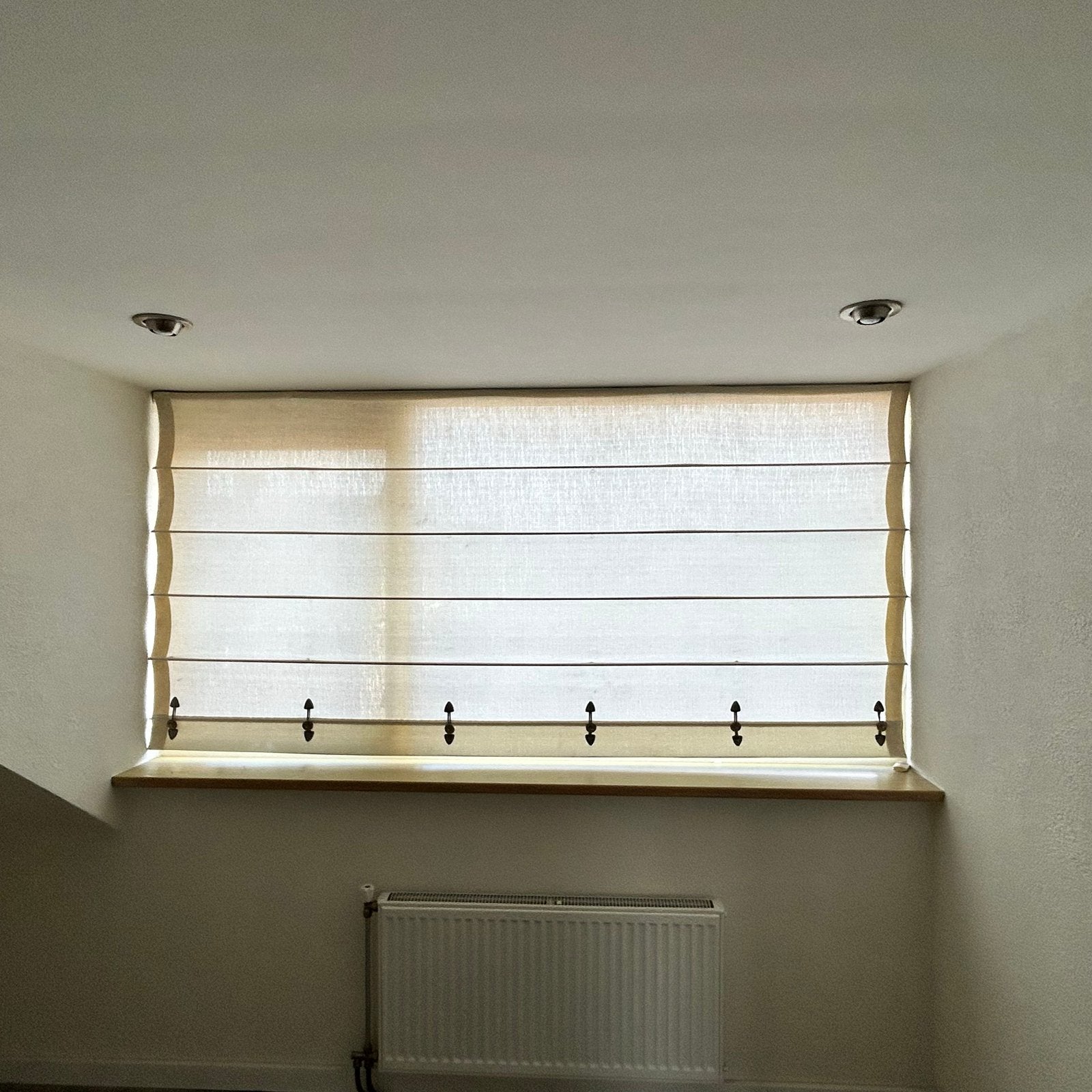 Luxaflex vouwgordijn crème/beige - 247x117,5 cm, Ophalen, Lichtdoorlatend, Vouwgordijn, Crème