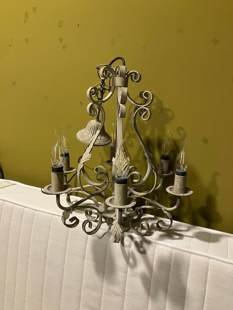 Brocante hanglamp, Ophalen, Zo goed als nieuw, Metaal, Minder dan 50 cm
