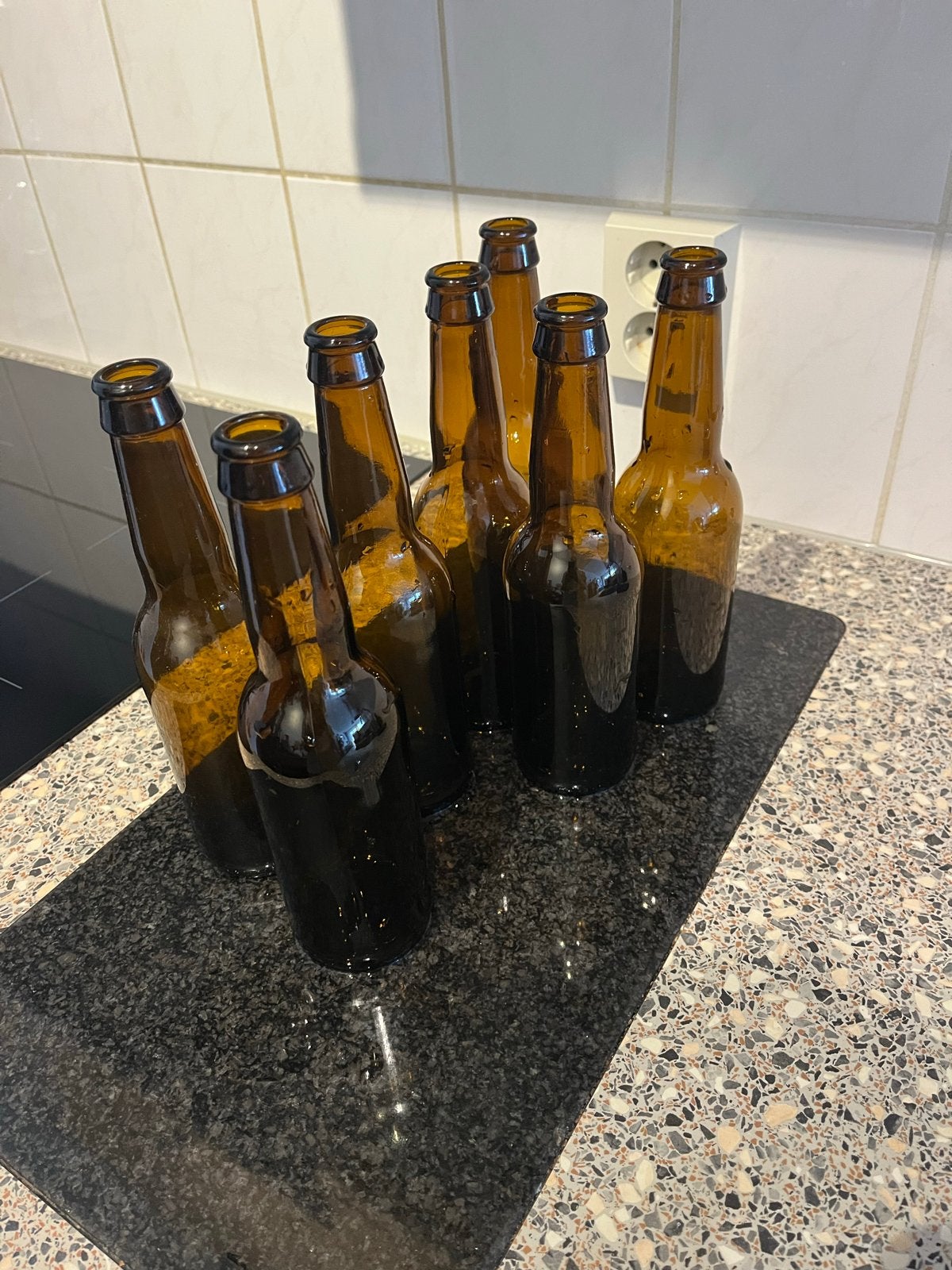 Gratis 7 bierflesjes leuk voor bruiloft, Ophalen