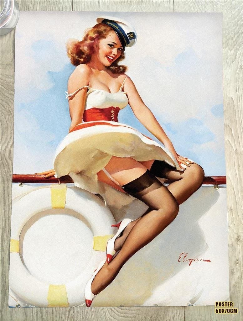 GIL ELVGREN 50s Pin up Grote Sexy Poster 50*70cm, Verzenden, Nieuw, A1 t/m A3, Film en Tv