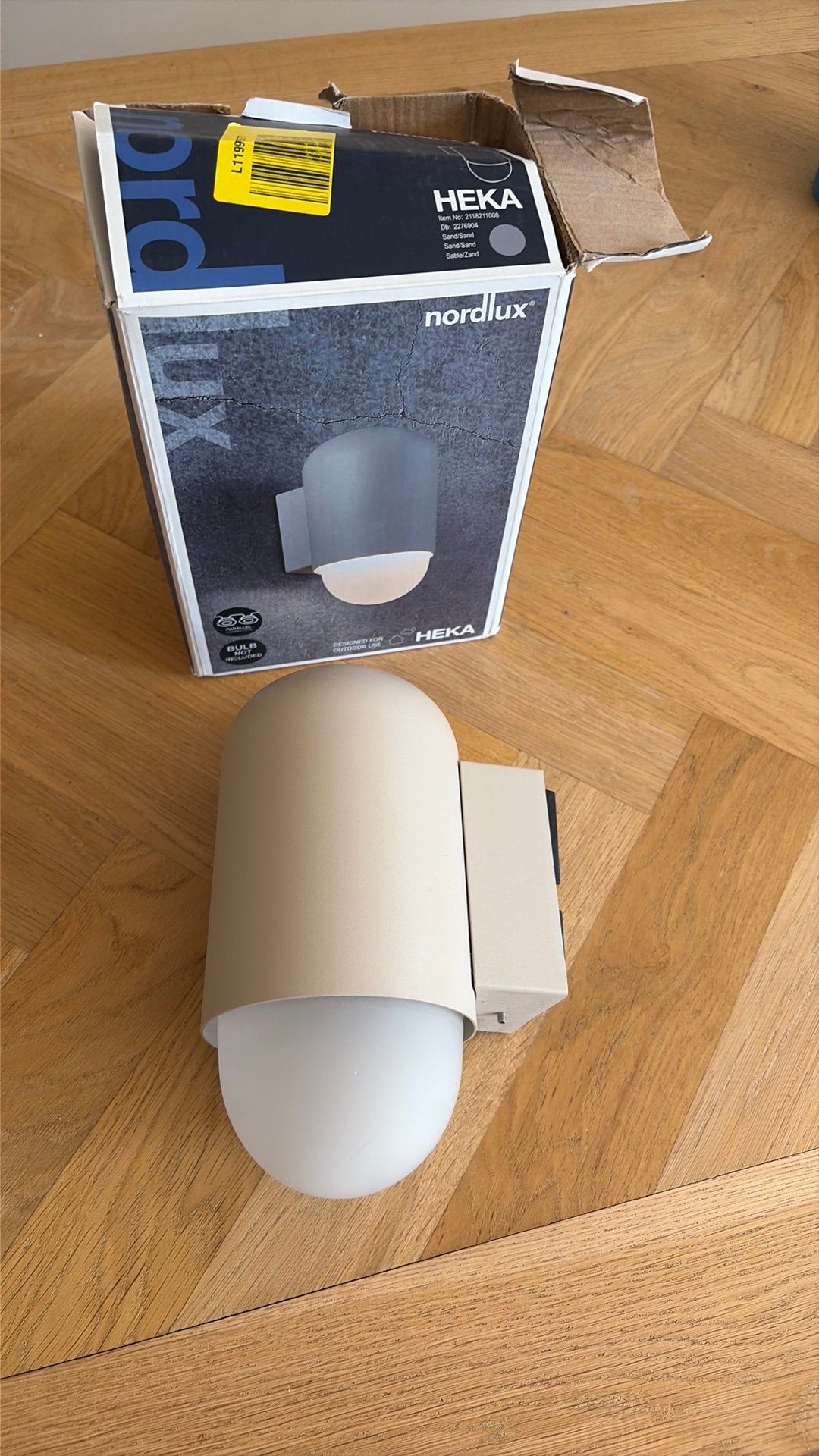 Nordlux heka buitenlamp nieuw in doos, Minder dan 50 watt, Wandlamp, Ophalen of Verzenden, Netvoeding