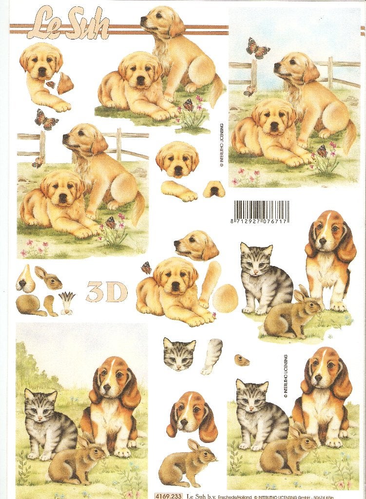 d18 knipvel le suh 4169.233 honden poes konijn, Ophalen of Verzenden, Nieuw, Dieren, Knipvel