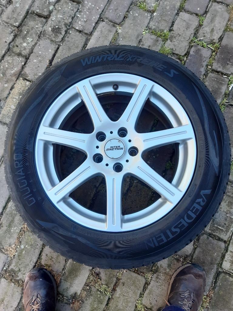 Lichtmetalen velgen met winterbanden 17", Auto-onderdelen, Banden en Velgen, Ophalen, Gebruikt, Banden en Velgen, 17 inch