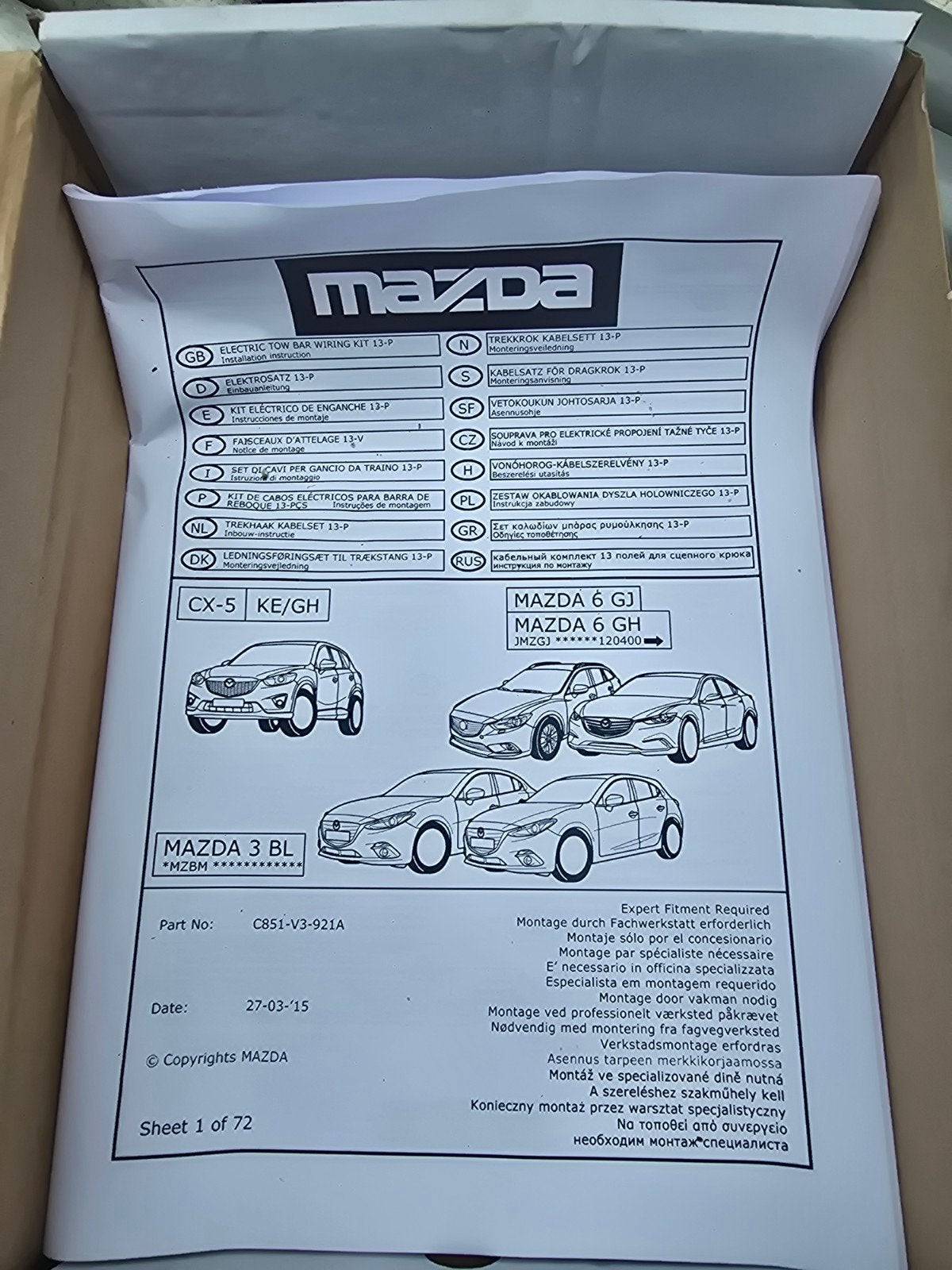 Mazda Trekhaak Kabelset 13-polig - Nieuw in doos, Ophalen of Verzenden