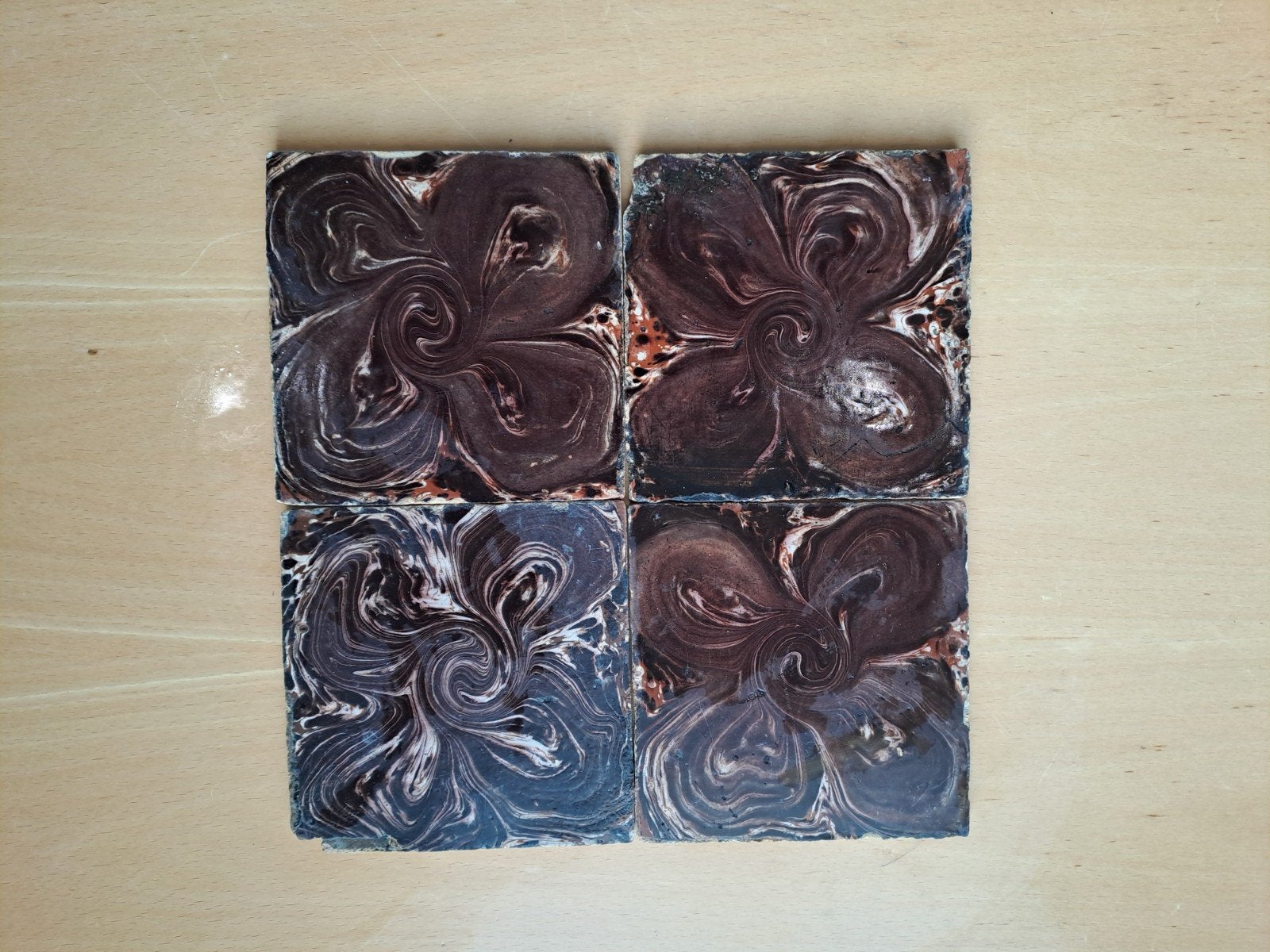 Tegels oud 4 stuks, Antiek en Kunst, Ophalen