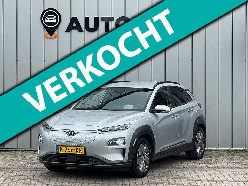 Hyundai Kona EV PREMIUM Limited 64 kWh SOH 100 WARMTEPOMP HE, Auto's, Hyundai, Gebruikt, Zwart, 166 min, 64 kWh