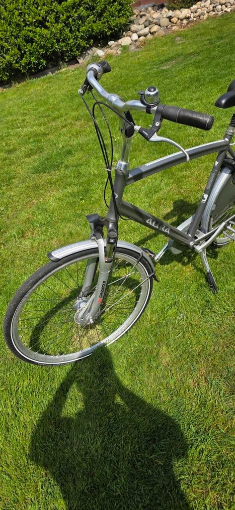 Altra herenfiets met bagagedrager, Gebruikt, Velgrem, Versnellingen, Ophalen