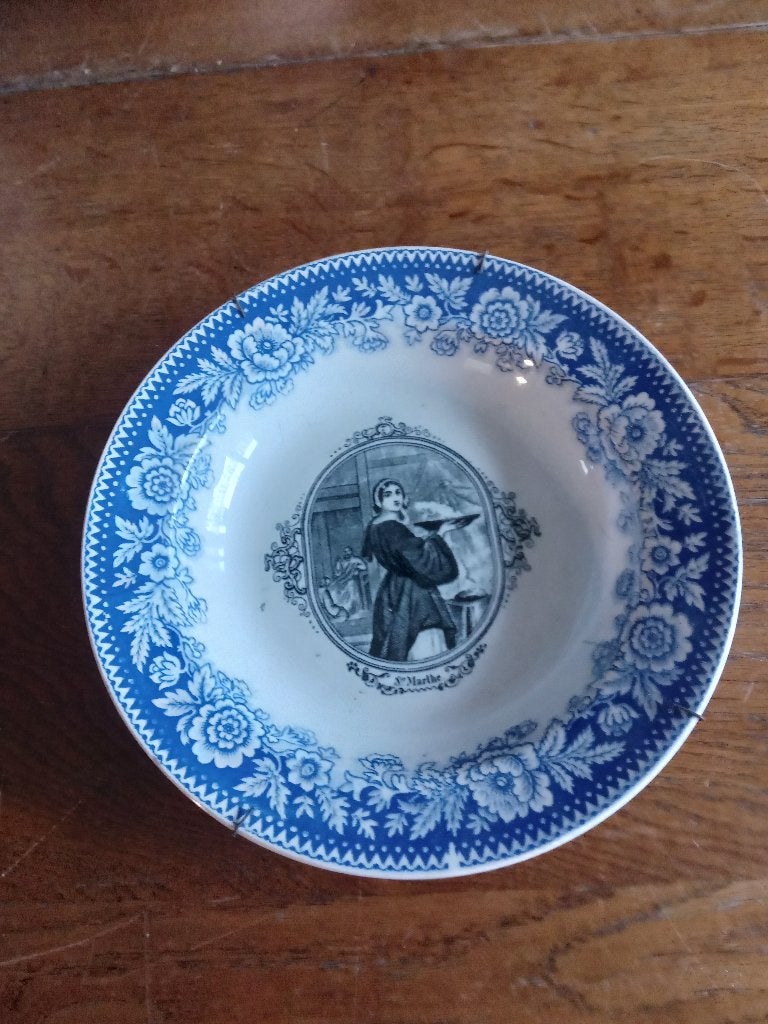 religie bord BOCH KERAMIS het is ST MARTHA, Ophalen of Verzenden