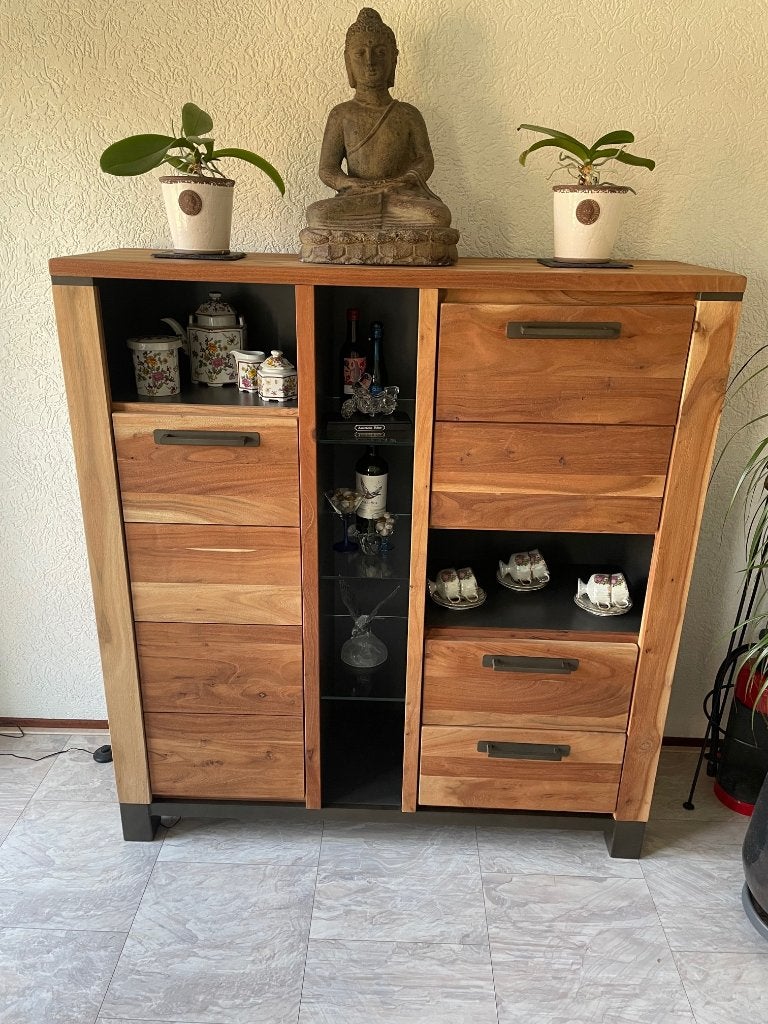 Mooie stoere kast, Ophalen, 100 tot 150 cm, 100 tot 150 cm, Teakhout