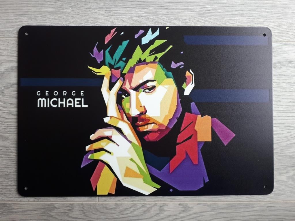 George Michael 20x30 cm Metalen Reclamebord, Ophalen of Verzenden, Nieuw, Poster, Artwork of Schilderij