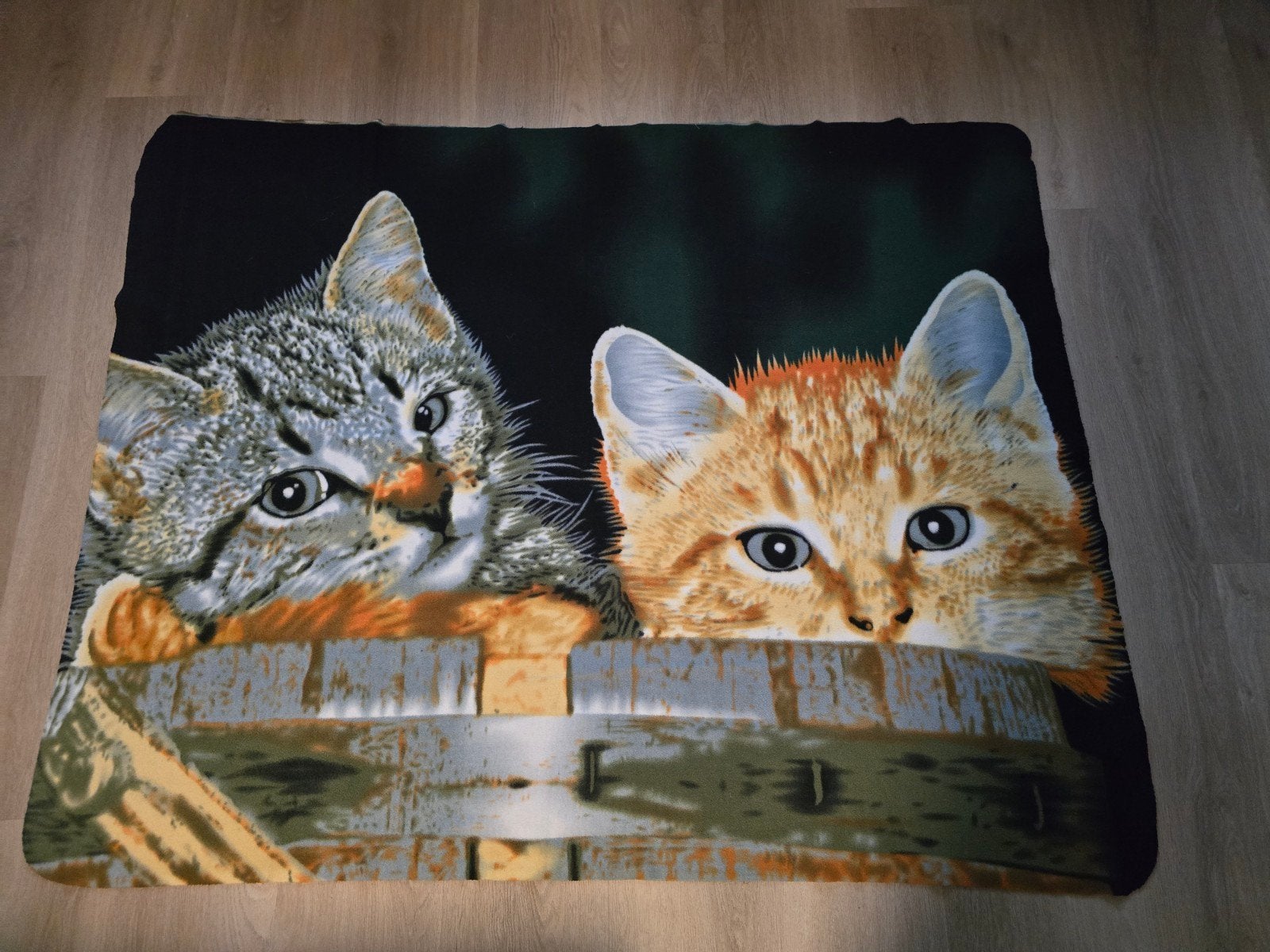Zachte grote fleece deken met poezen / katten print, Ophalen of Verzenden, 158 cm, 125 cm