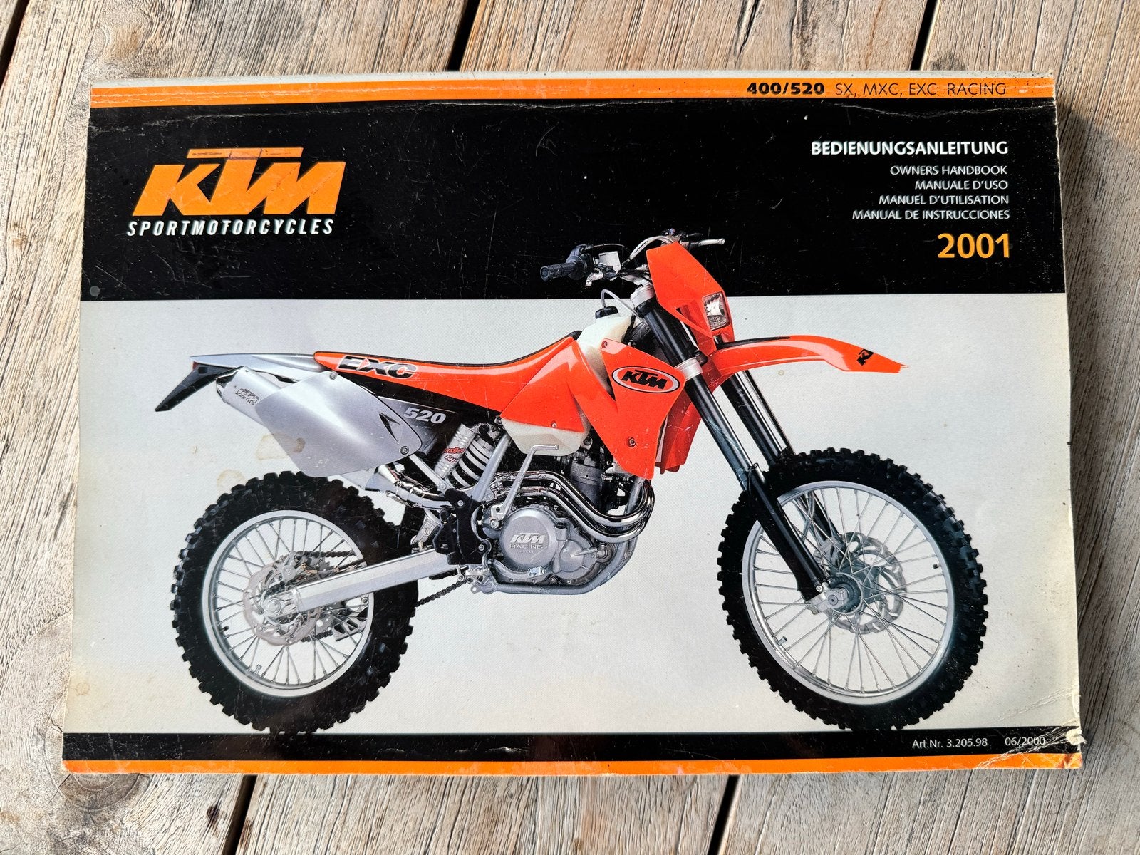 KTM 400/520 SX MXC EXC Racing Handleiding 2001, Ophalen of Verzenden, Overige merken