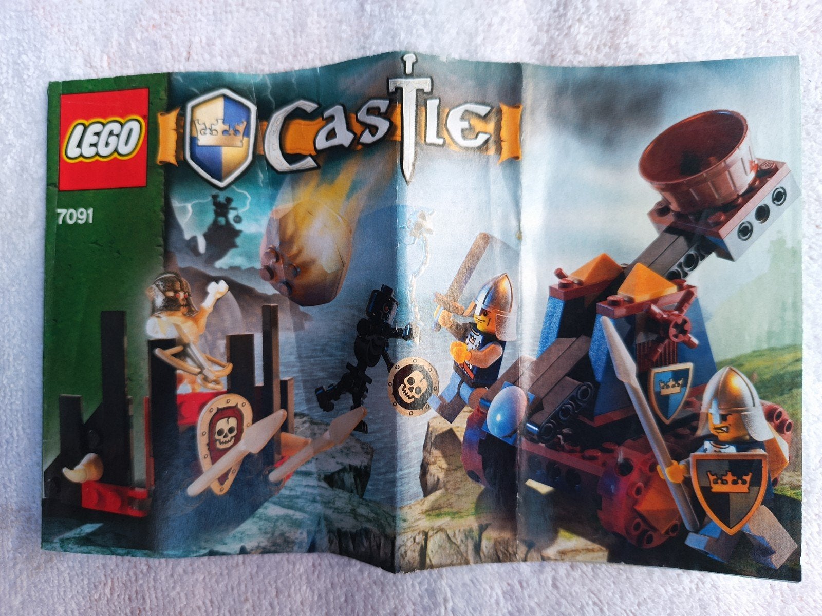 Aangeboden Lego Castle 7091 Knights Catapult Defense, Gebruikt, Lego, Ophalen of Verzenden, Castle