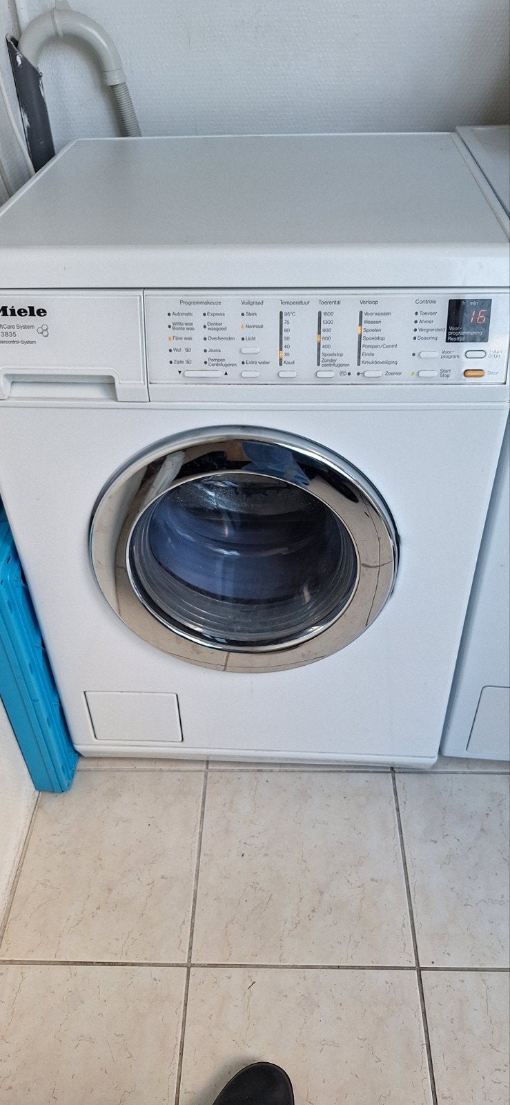 Miele W3835 SoftCare System Wasmachine - Werkt perfect, Witgoed en Apparatuur, Ophalen, Gebruikt, Voorlader, Kort programma